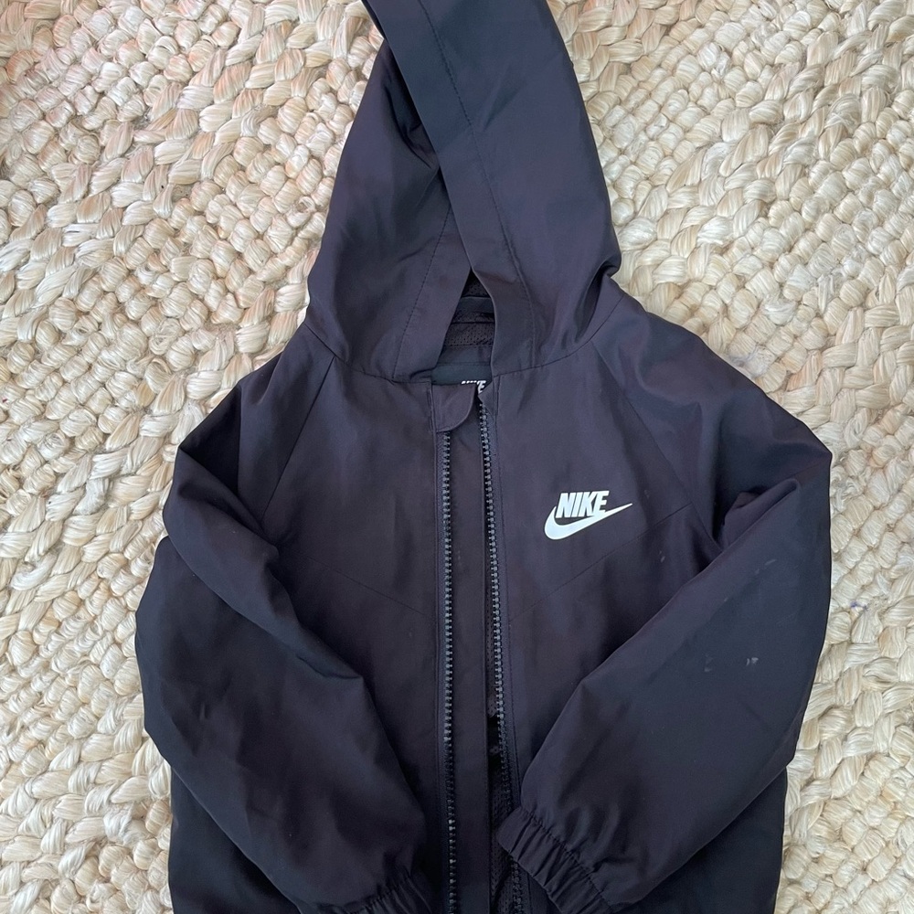 Nike Kids Black Raincoat with Hood